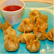 Deep Fried Chicken Won Ton with Sweet & Sour Dip 